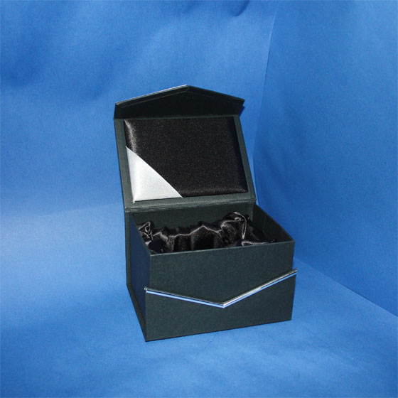 gift box, silver line, open