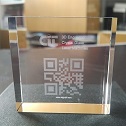 QR-Code in crystal glass 60x60x20mm