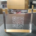 QR-Code in Kristallglas 60x60x20mm